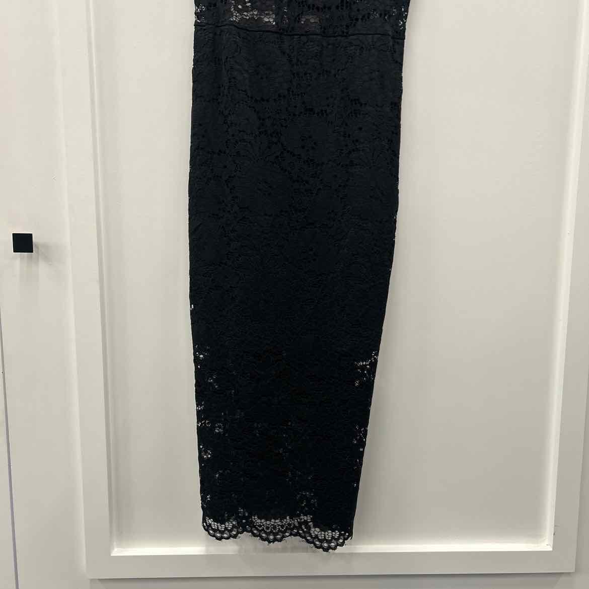 Bebe Women's Medium Lace-up Back MIDI Dress - Black