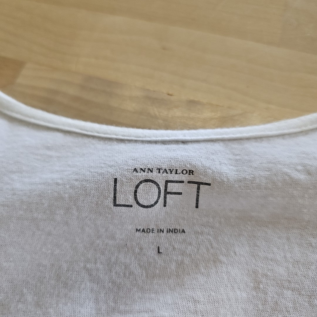 Loft Size L White Sleeveless
