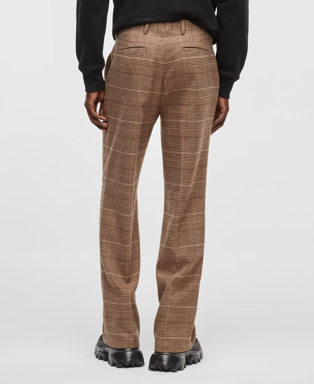 Mode of One Men's Relaxed-Fit Plaid Trousers