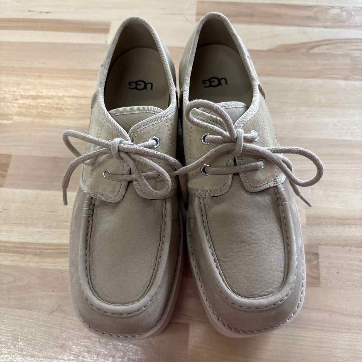 Ugg Size 8 Beige Suede Cityfunc Platform Shoe