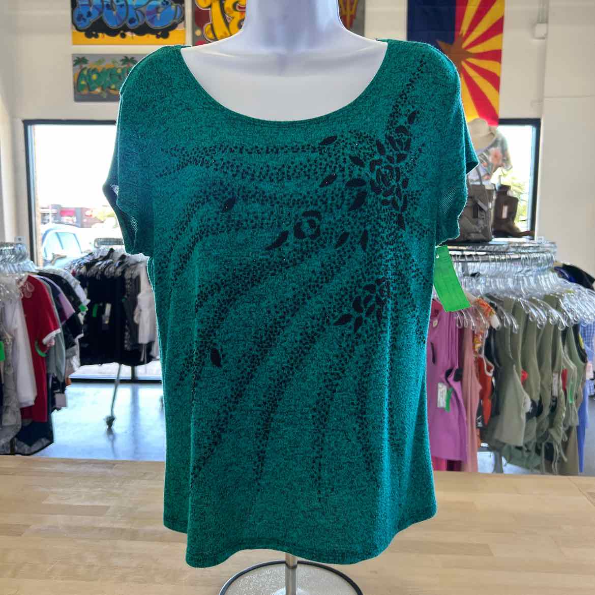 Bleeker&Mcdougal Size M Blue Preloved Blouse SS