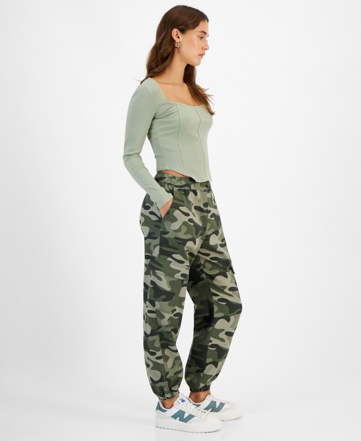 Vanilla Star Juniors' Camouflage Cargo Jogger Pants - Camo