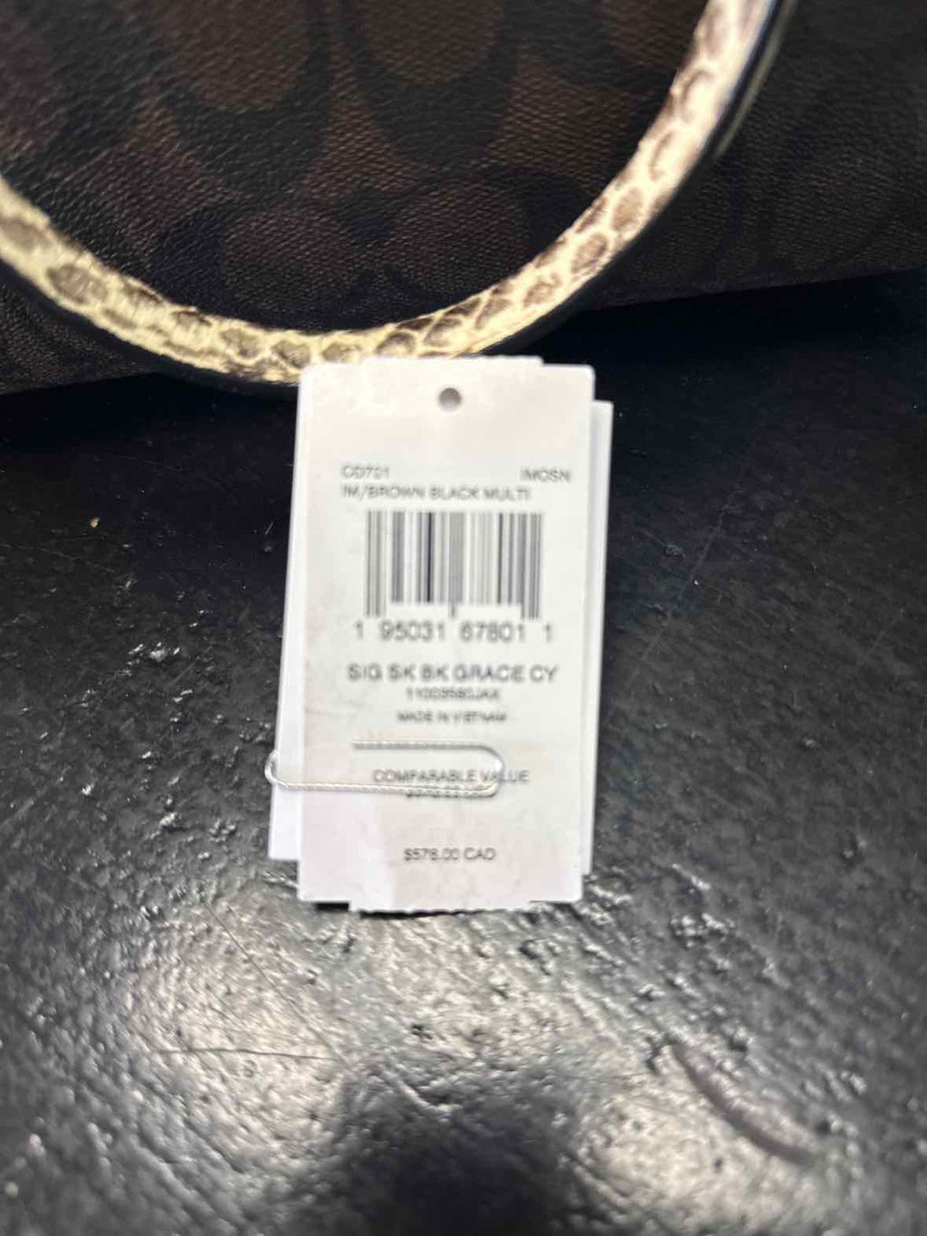Coach Black tan brown red crossbody Purse