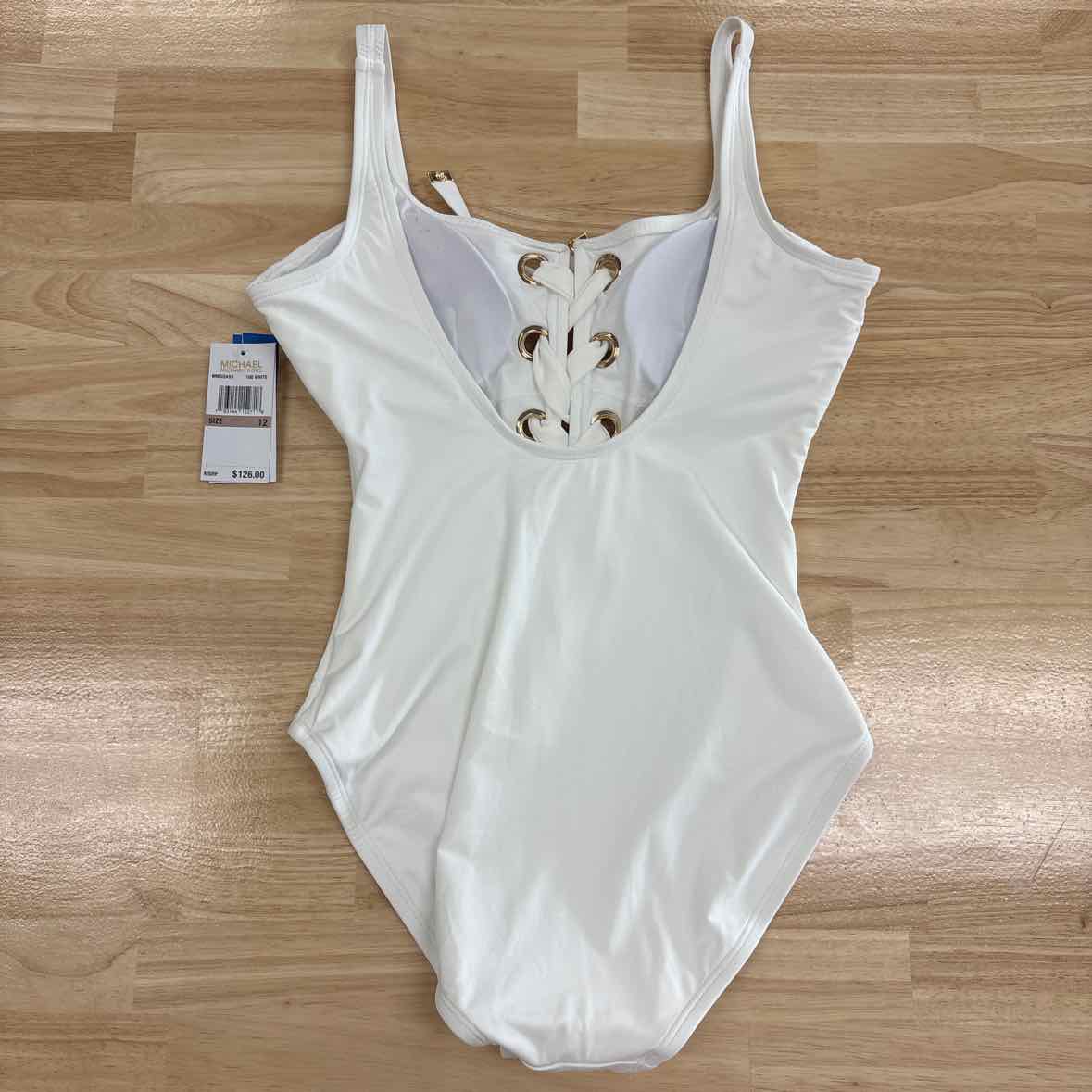 Michael Michael Kors Lace-up One-Piece Swimsuit Women S White Swimsuit 12