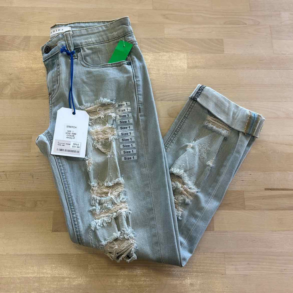 Eunina Size 1 Blue Denim New Jeans