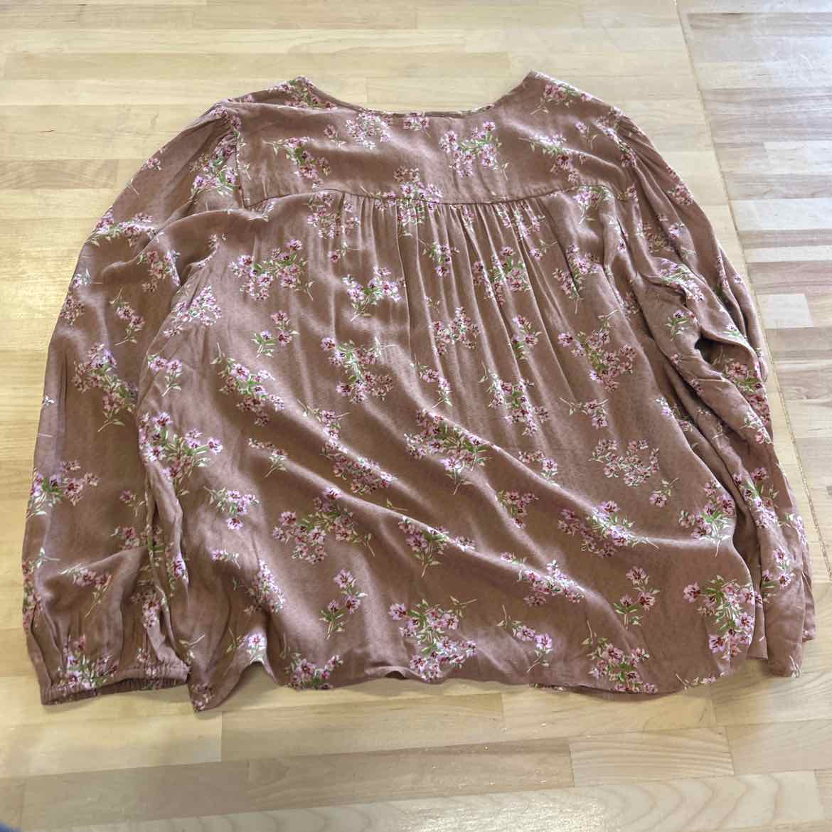 Lucky Brand Size XXL Brown Blouse