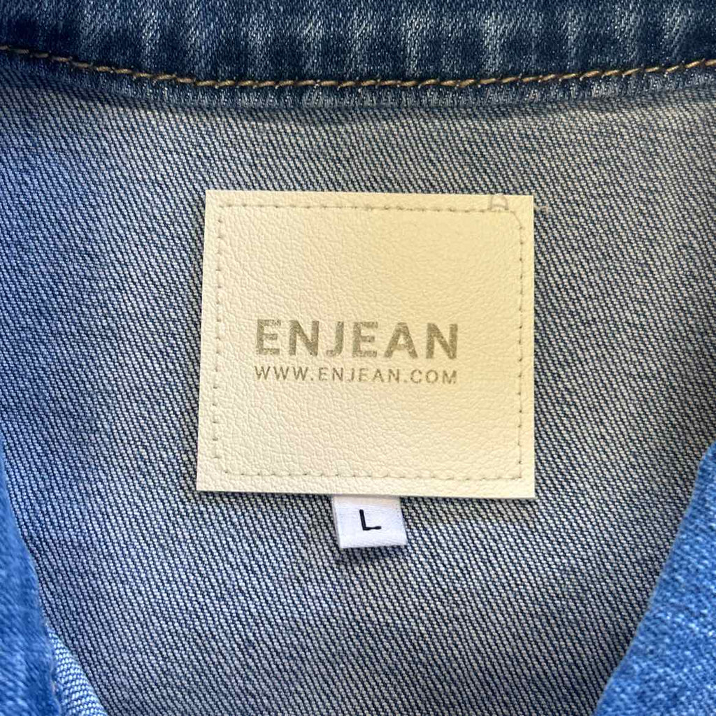 Enjean Size L Blue Denim New Vest