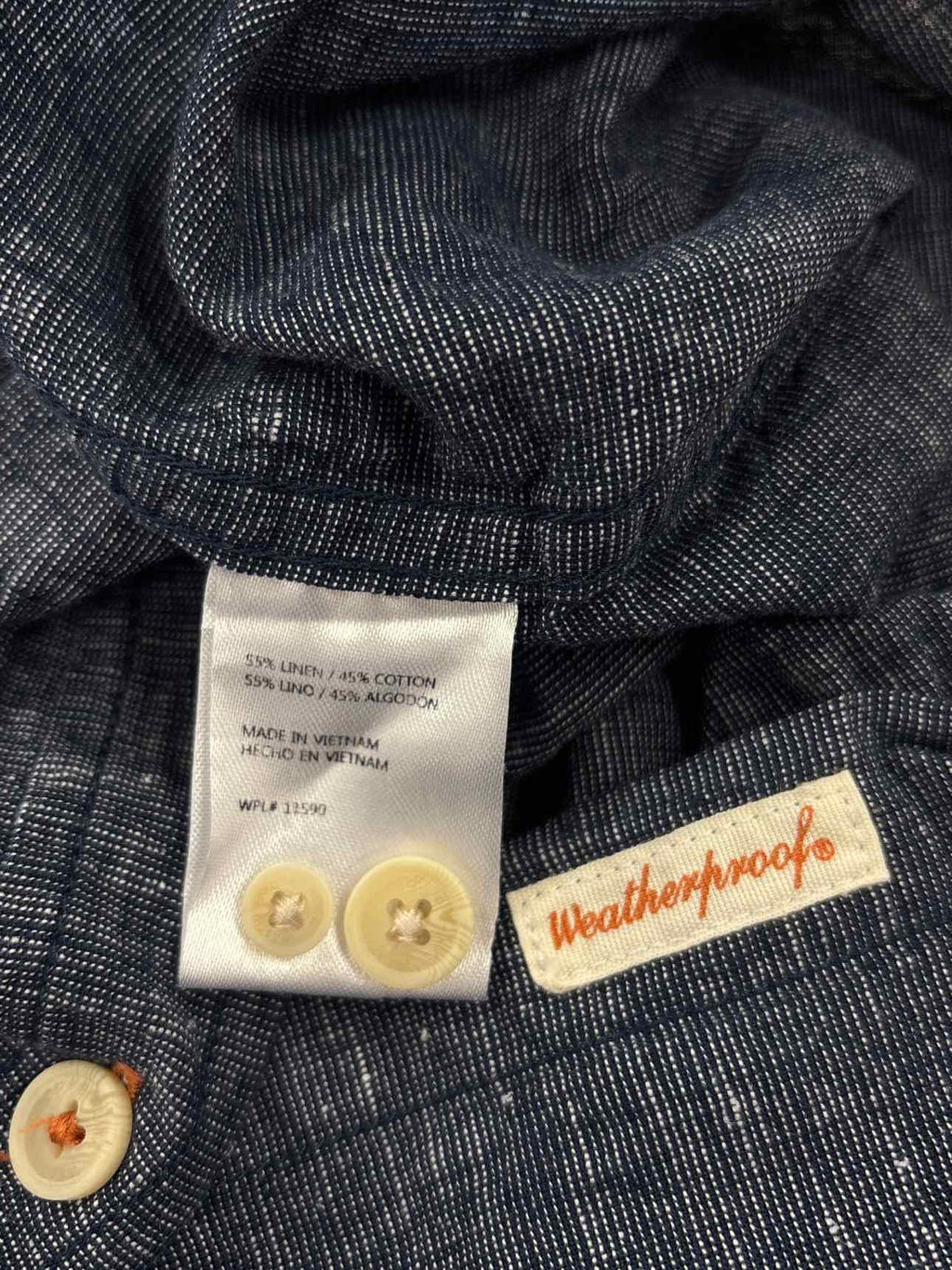 Weatherproof Size XL Men's Short Sleeve Solid Linen Cotton Shirt