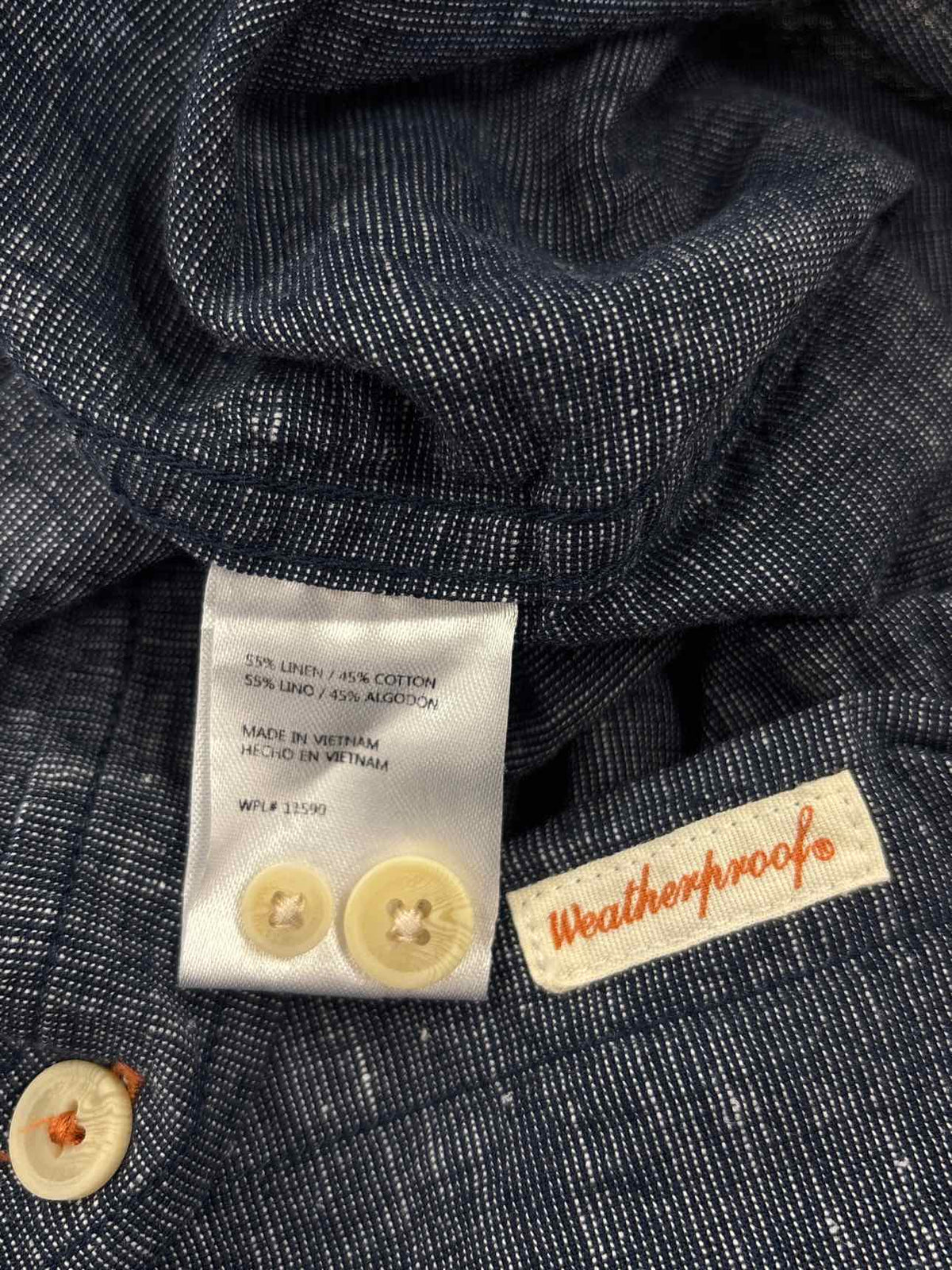 Weatherproof Size XL Men's Short Sleeve Solid Linen Cotton Shirt