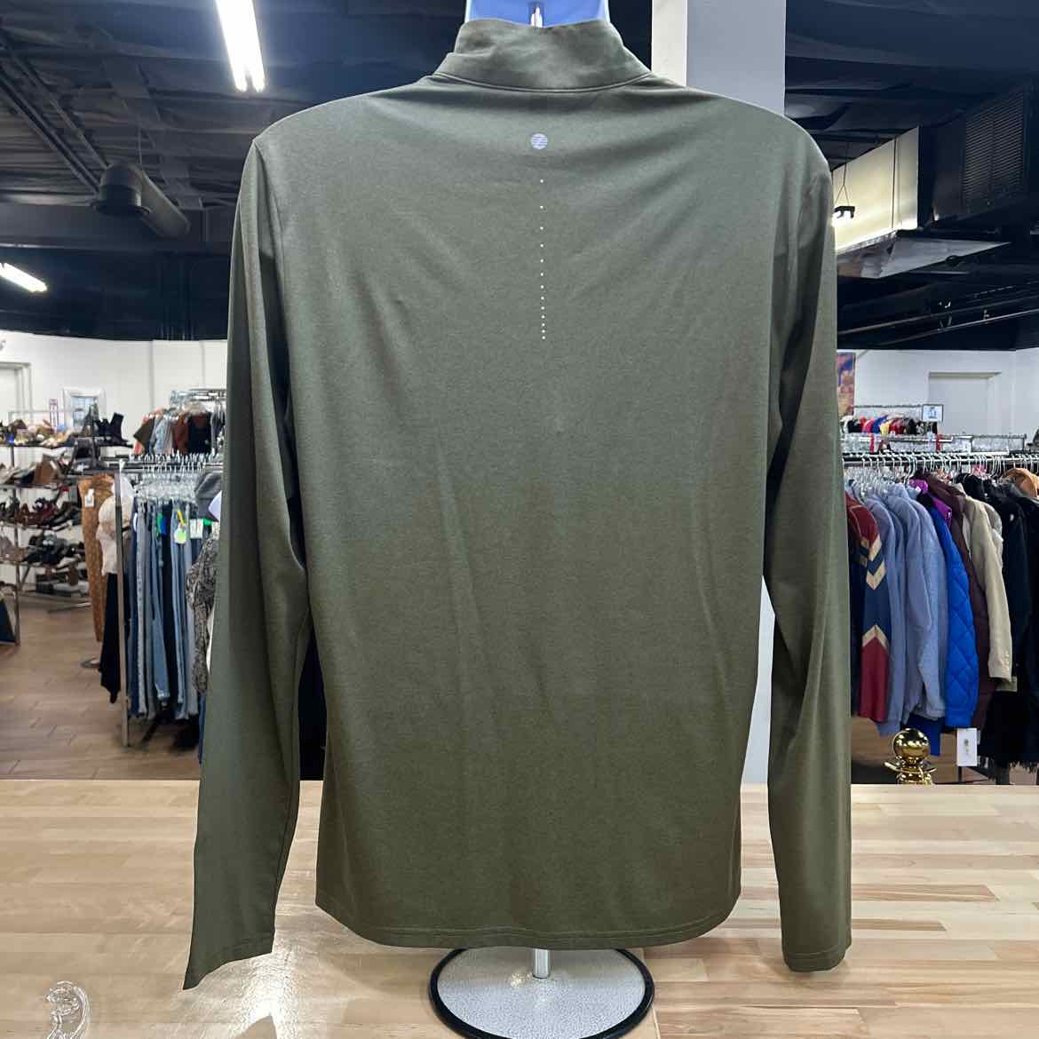 Zella Size M Green MENS Athletic Long Sleeve