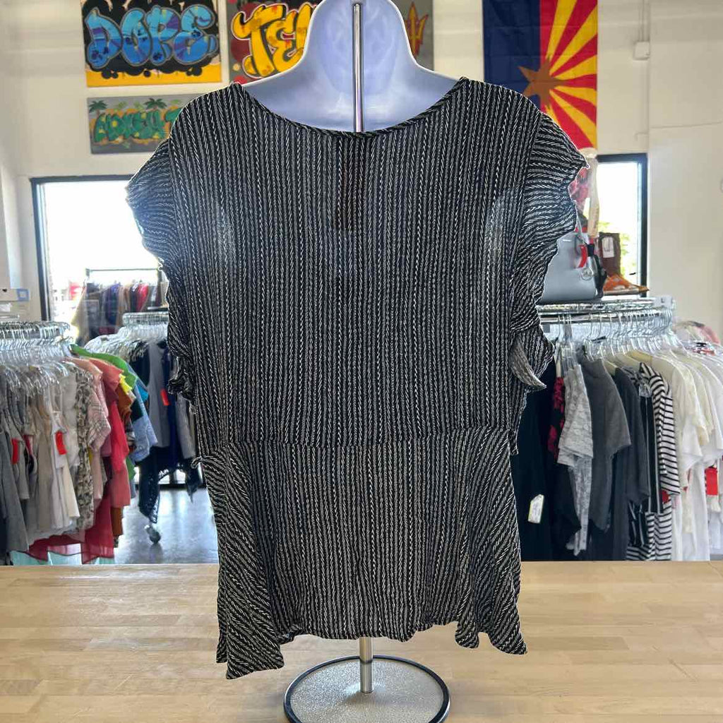 Zenobia Size 3XLT Black Preloved Blouse SS