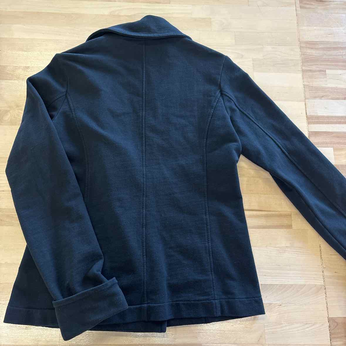 Norma Kamali Size M Black Double Breasted Pea Coat