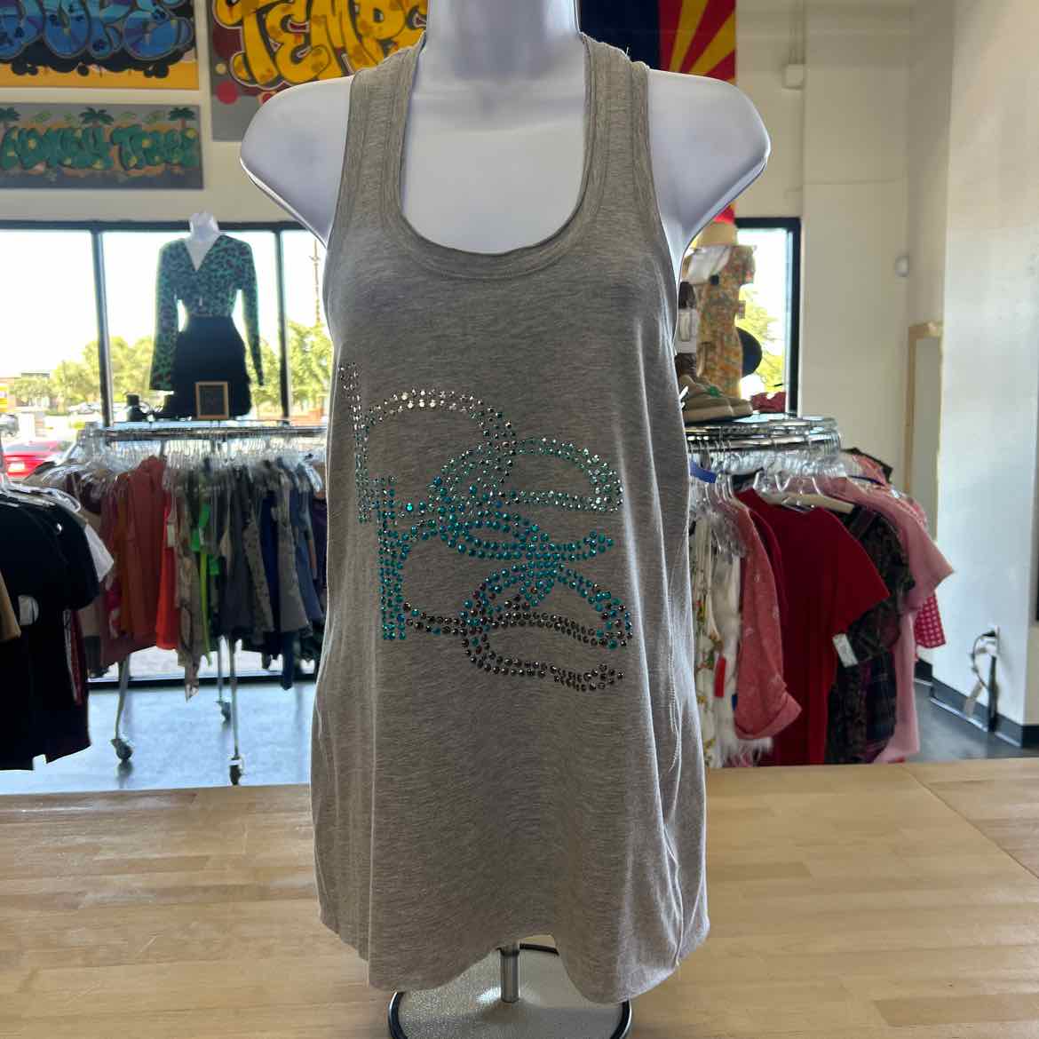 Bebe Size XS Grey New Tank