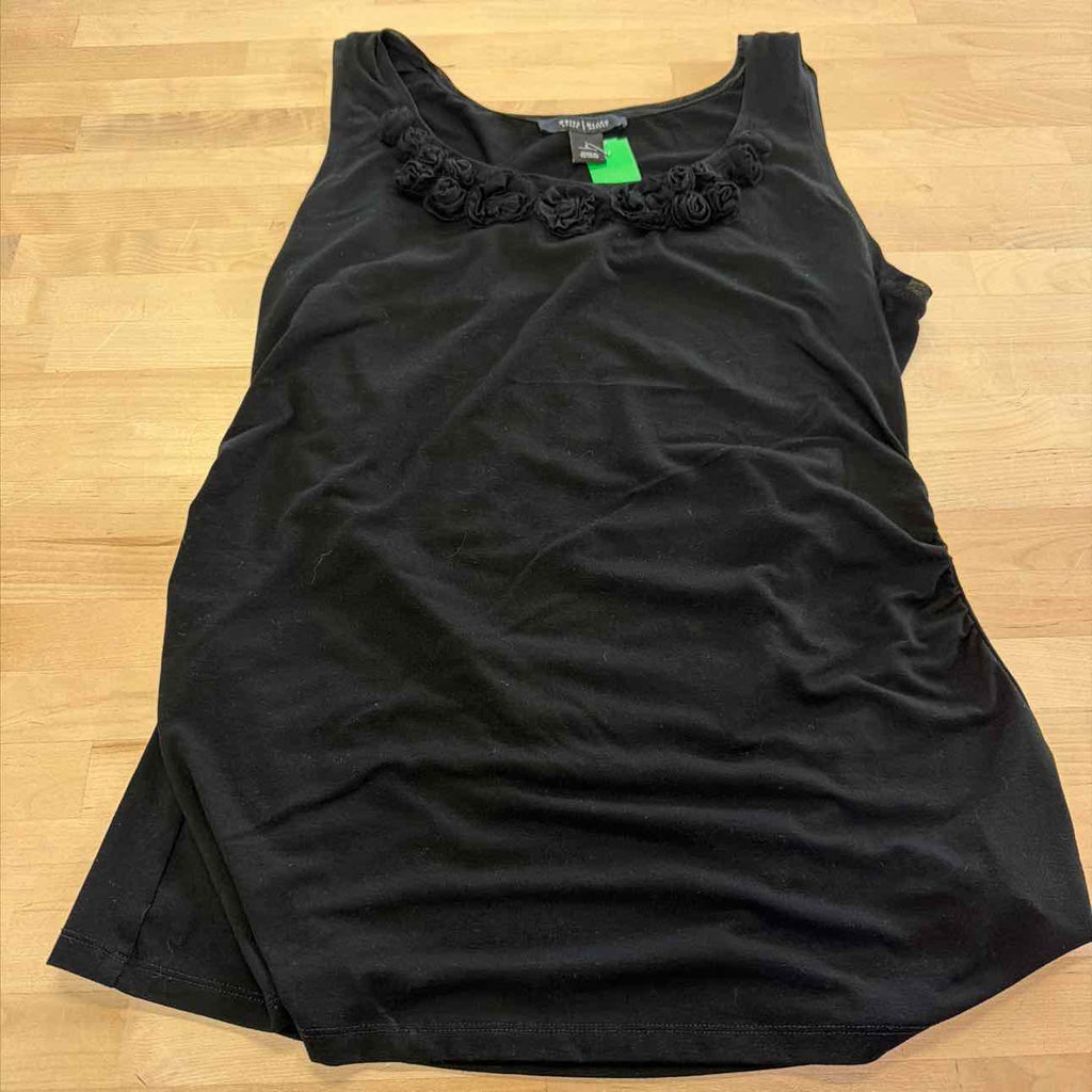 White House Black Market Size L Black Preloved Tank