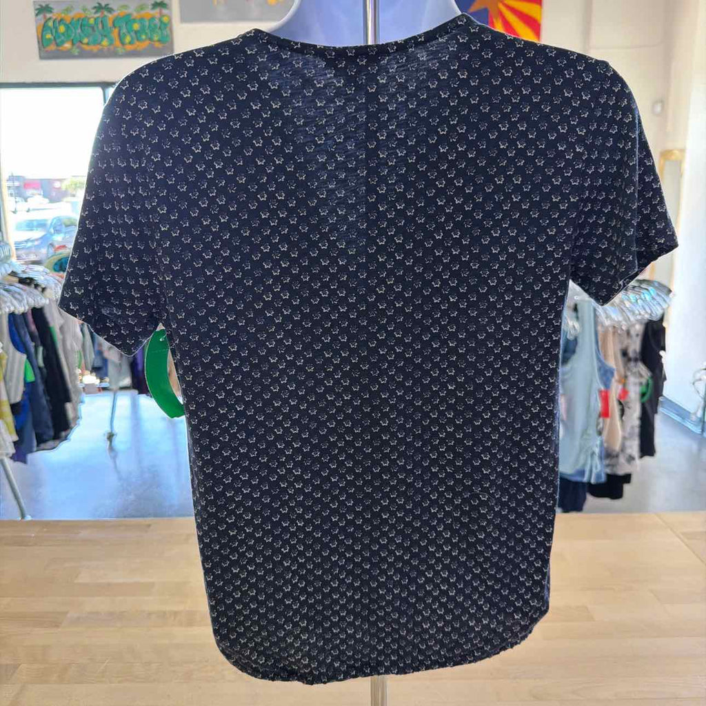 Lucky Brand Size XS Blue Preloved Blouse SS