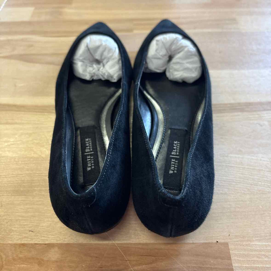 White House Black Market Size 7.5 Black Suede New Flats