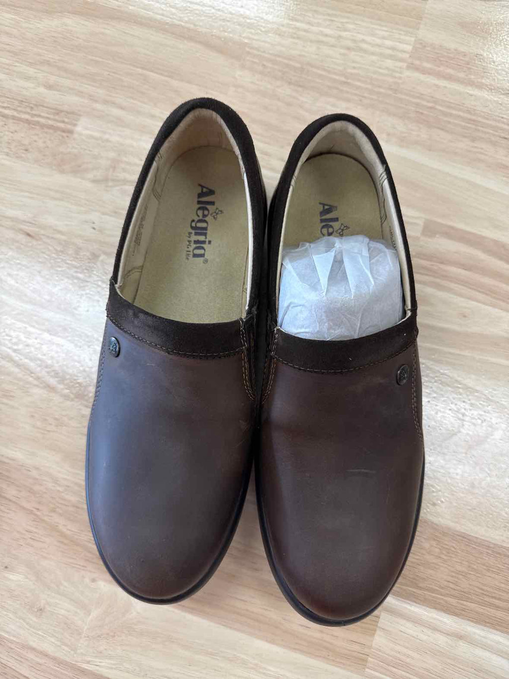 Alegria Size 10.5 Brown Leather New Clogs