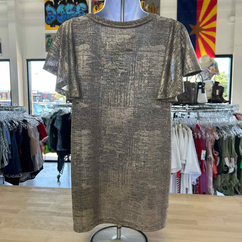 Anthropologie Size M Gold Preloved Blouse SS
