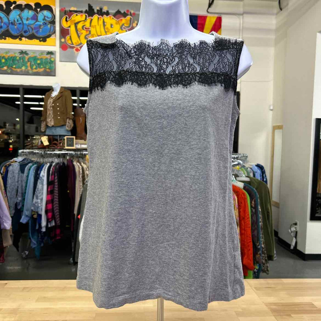 Cabi Size S Gray Lace Preloved Sleeveless