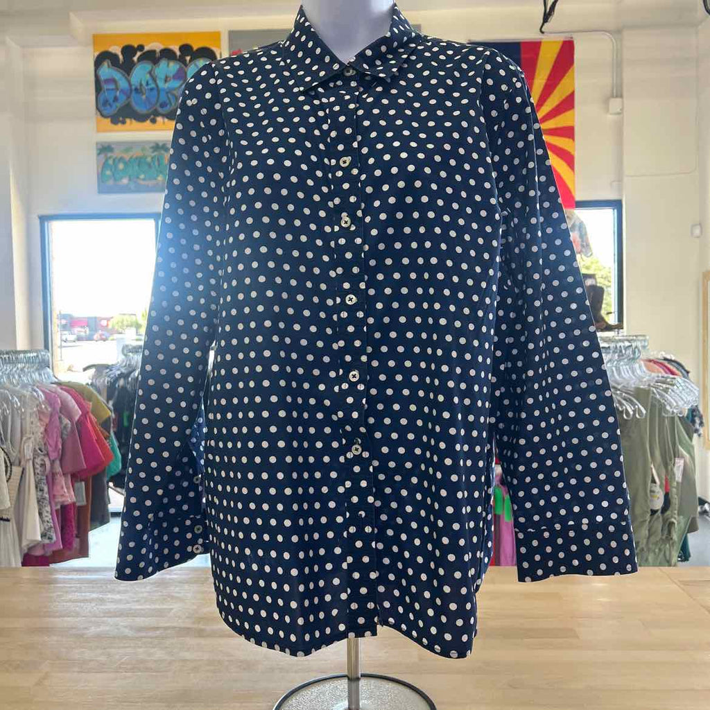 Talbots Size XLP Blue Preloved Button Down LS