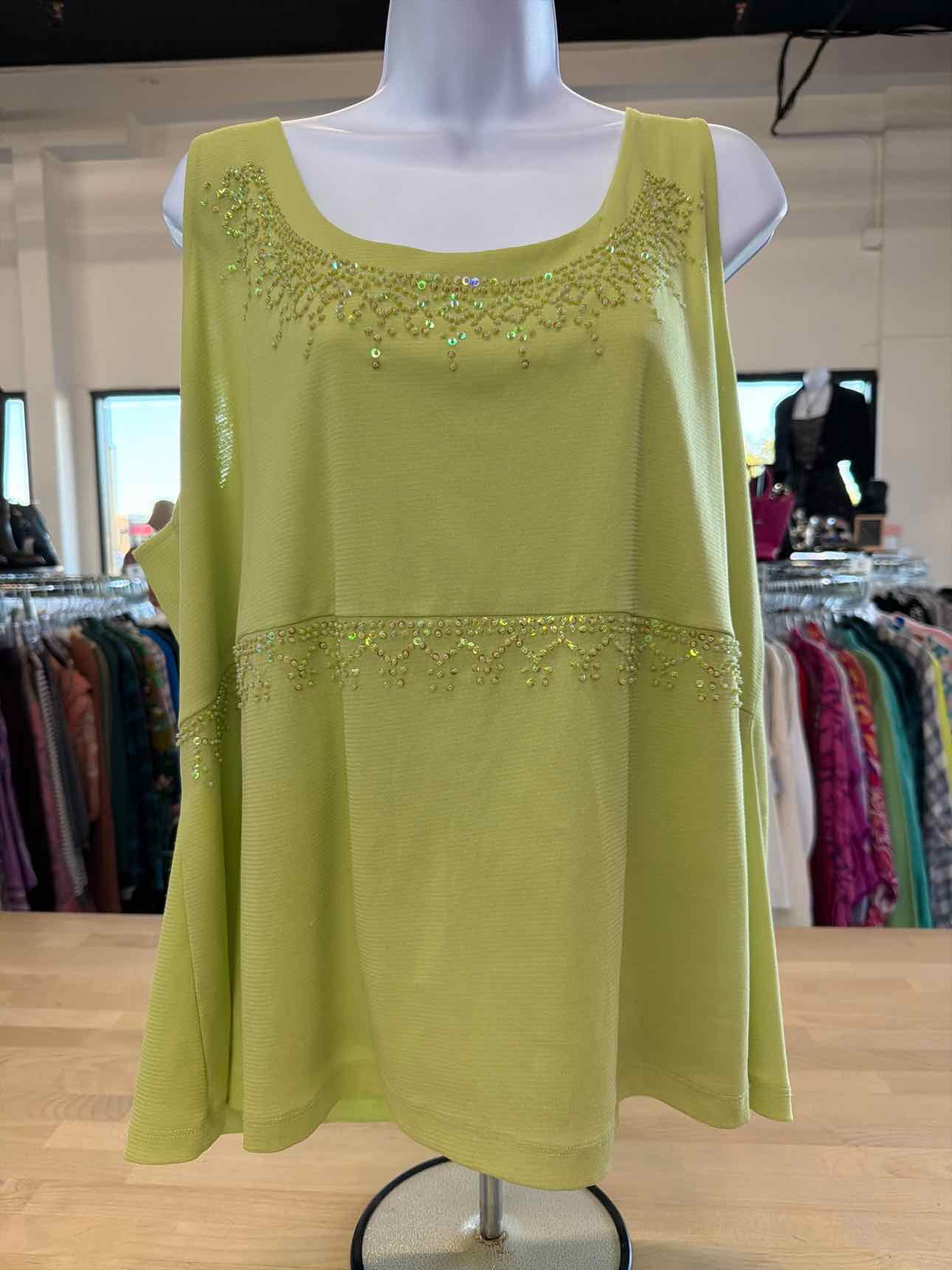 Avenue Size 26/28 Green Beaded 2 pc sets