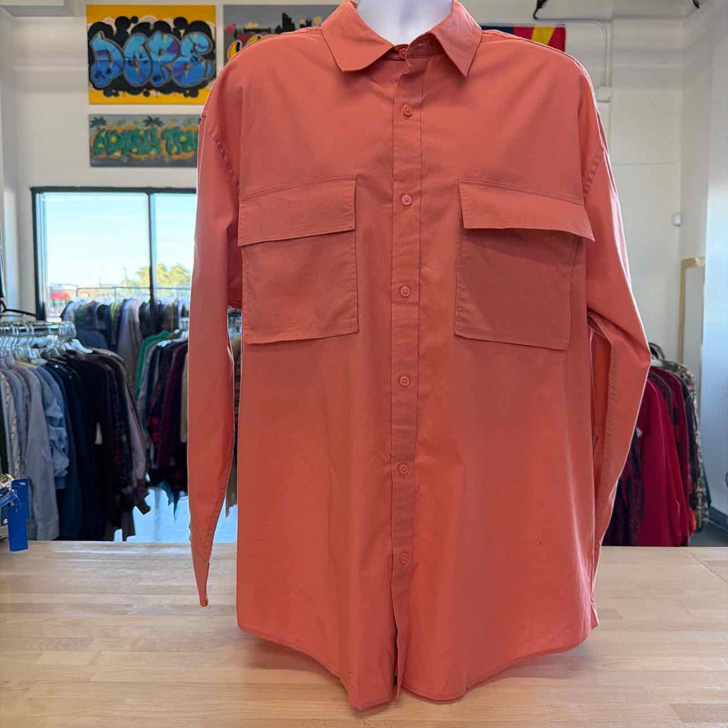 Mode of One Men's Long-Sleeve Button-Front Utility Shirt