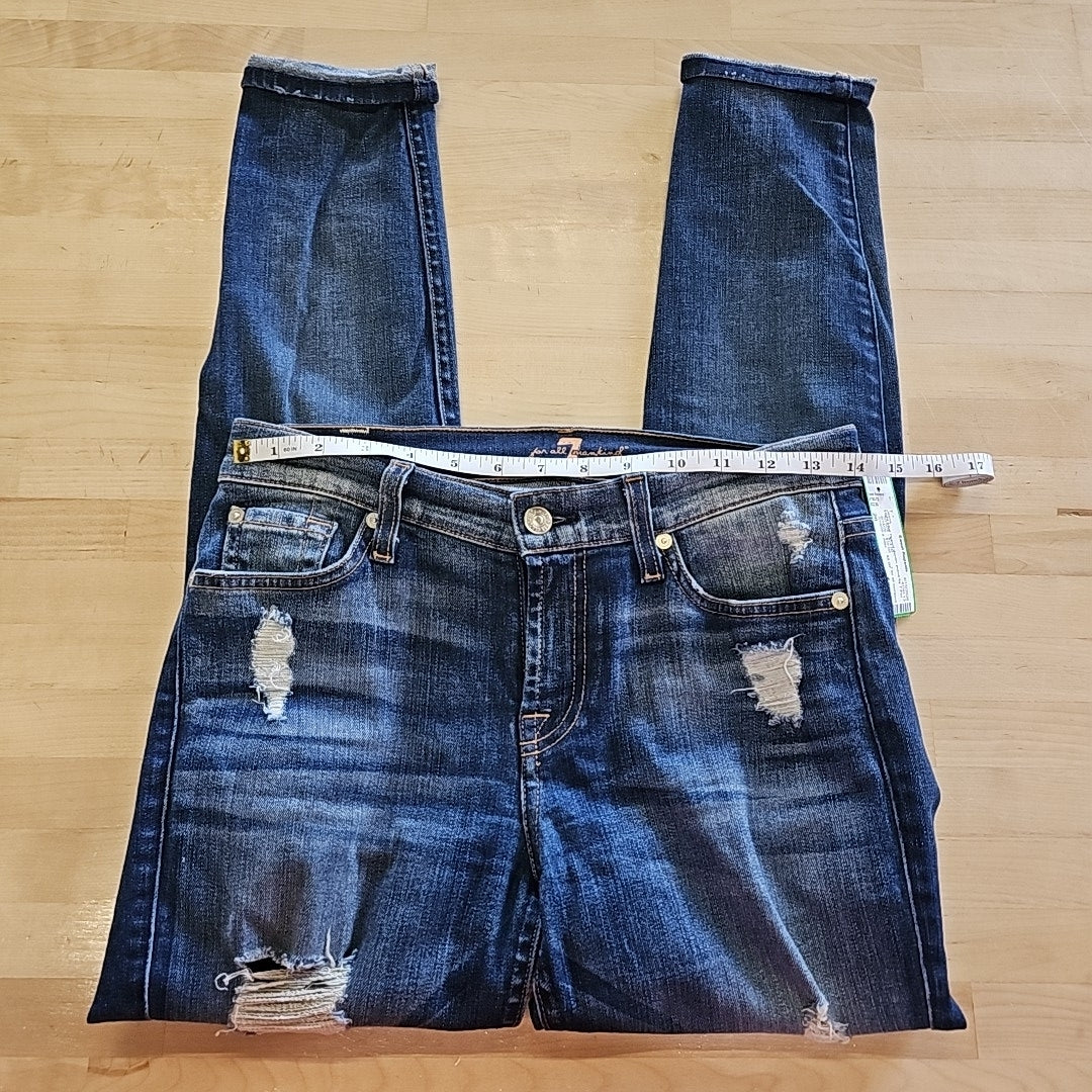 7 for all mankind Size 26 Blue Denim Preloved Jeans