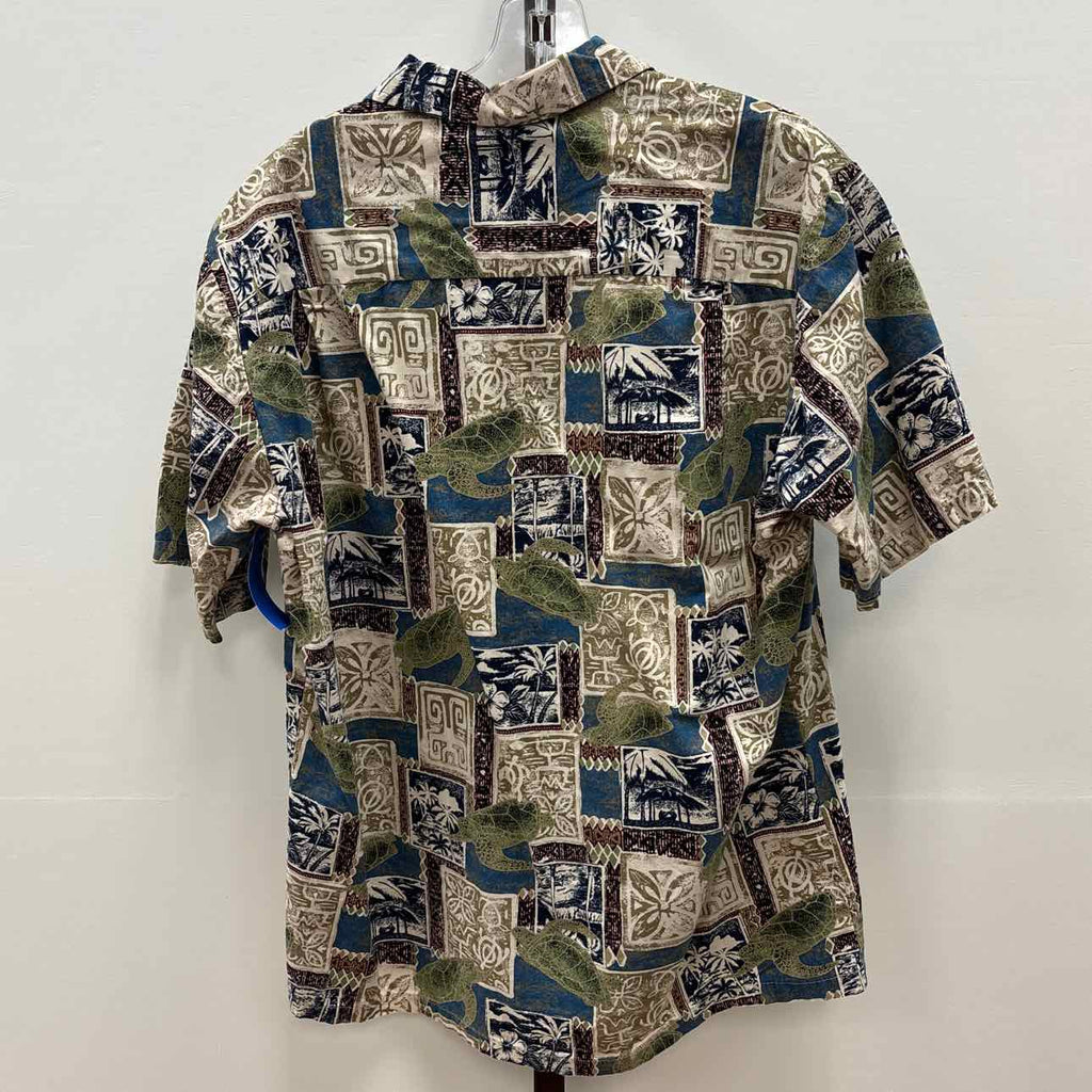 Royal Creations Size M Tan Preloved MENS Button Down Shirt