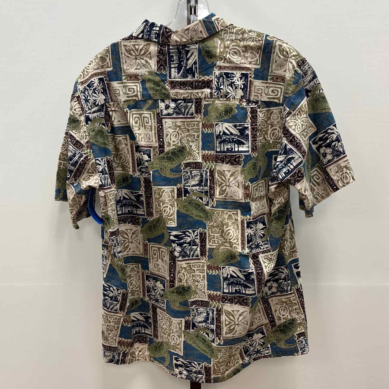 Royal Creations Size M Tan Preloved MENS Button Down Shirt