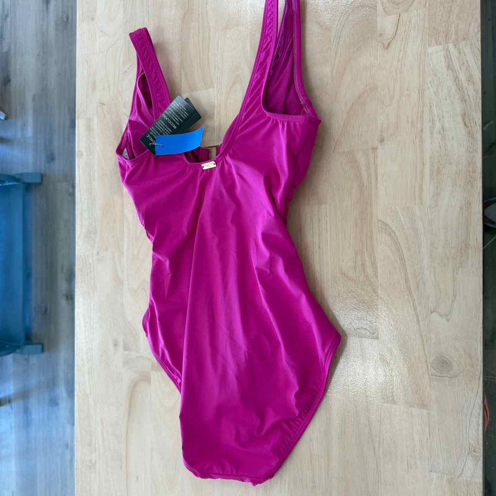 Lauren Ralph Lauren Ring Over the Shoulder Tummy Control One Piece Swimsuit - Fr