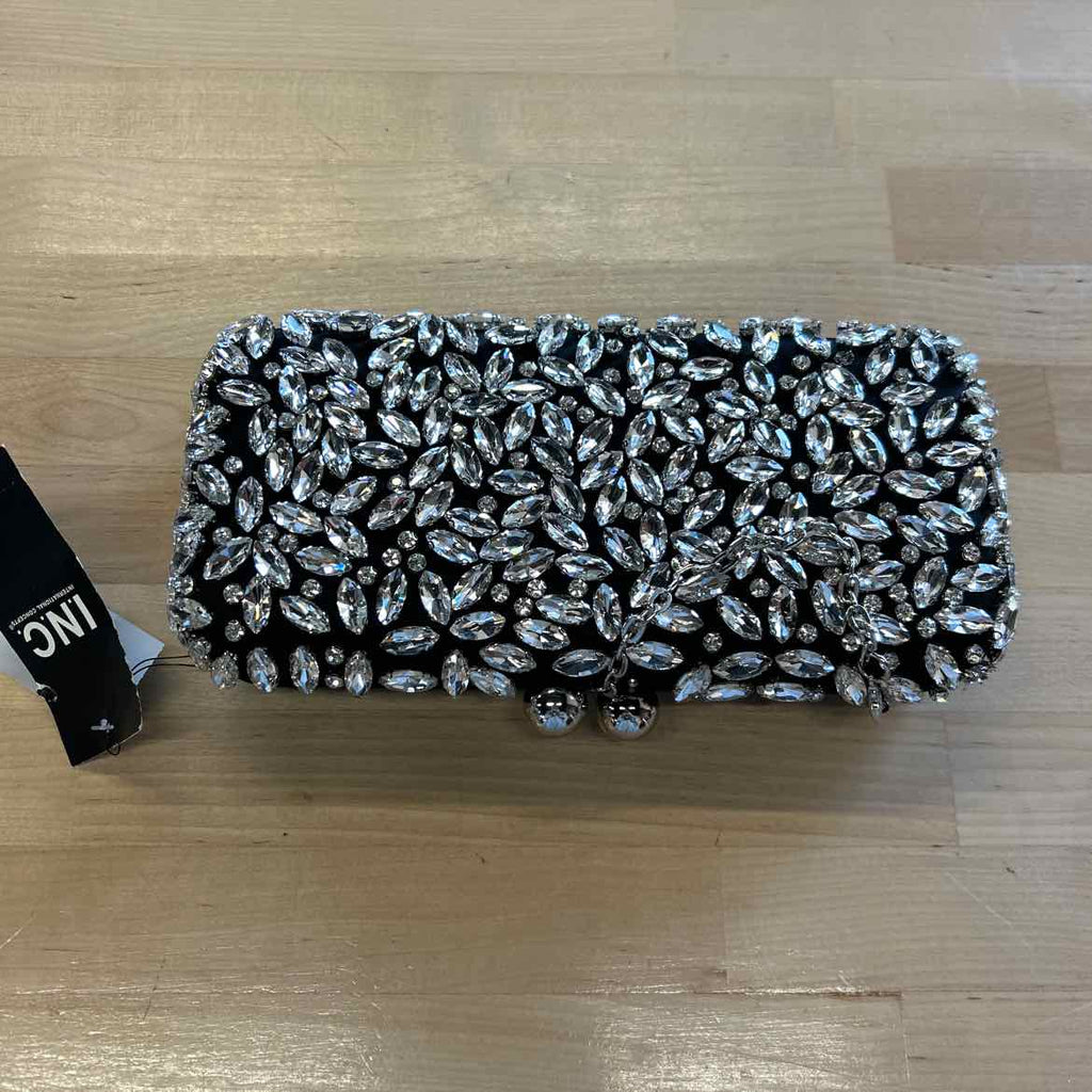 International Concepts Black Evening Bag crystals New Handbag