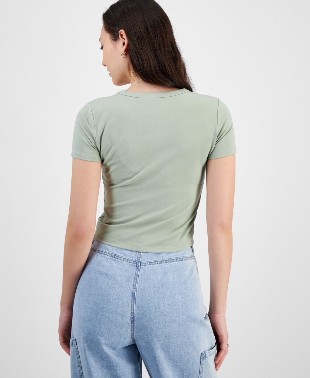 hippie rose Size L Short-Sleeve Cropped T-Shirt