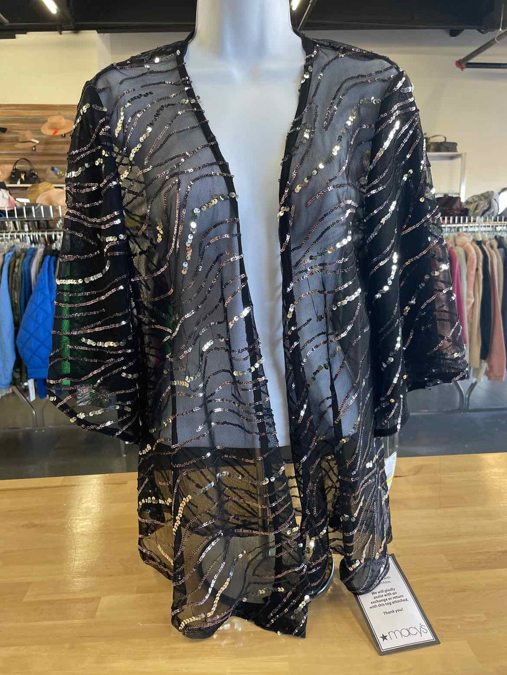 Alex Eveinings Size M Black Cardigan