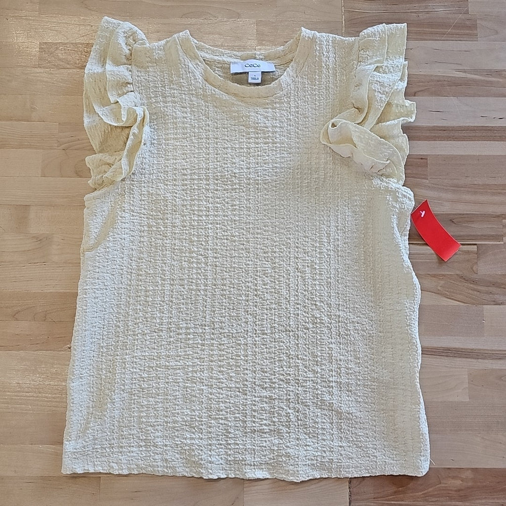 CeCe Size S Yellow Preloved Blouse SS