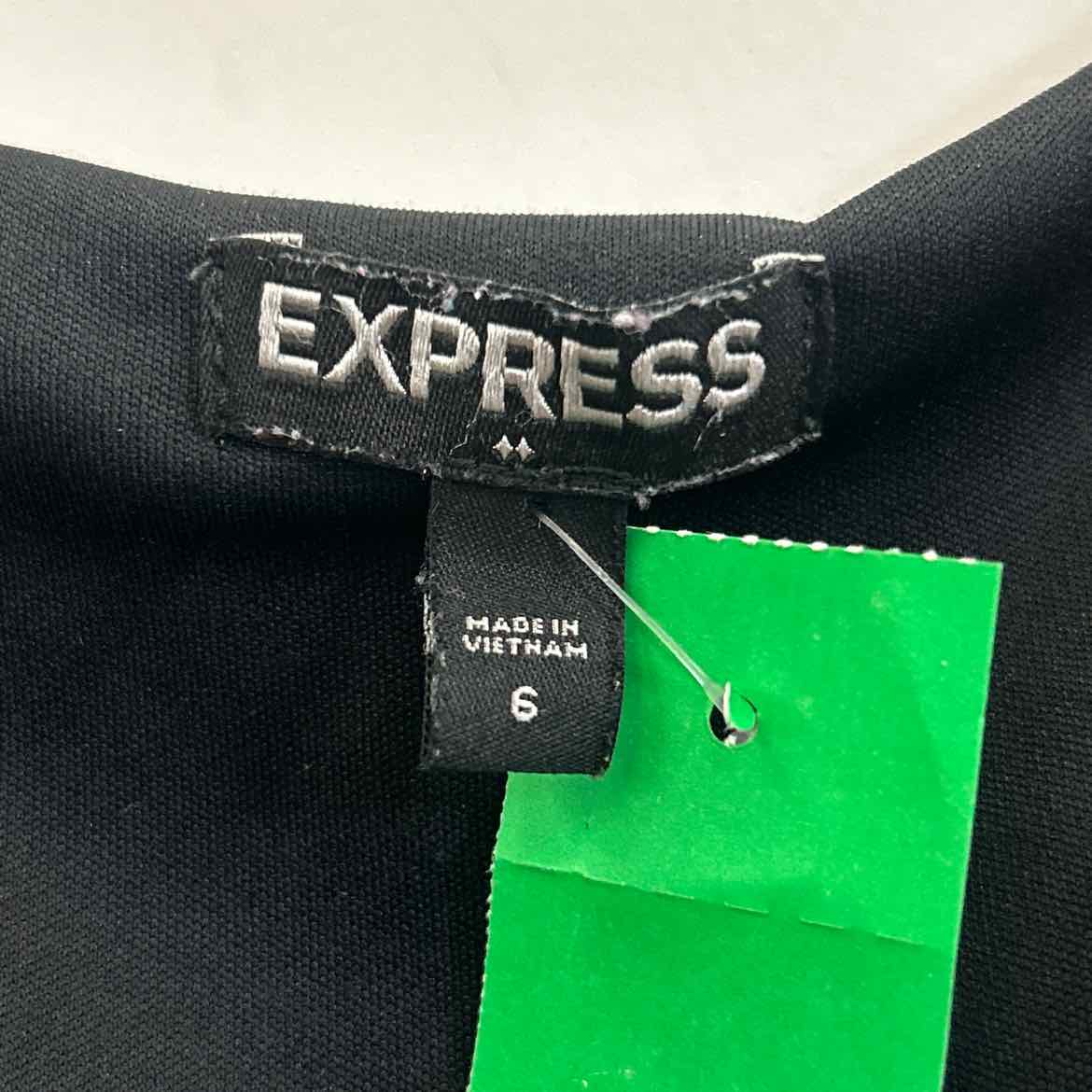 Express Size 6 Blue Black Preloved Dress