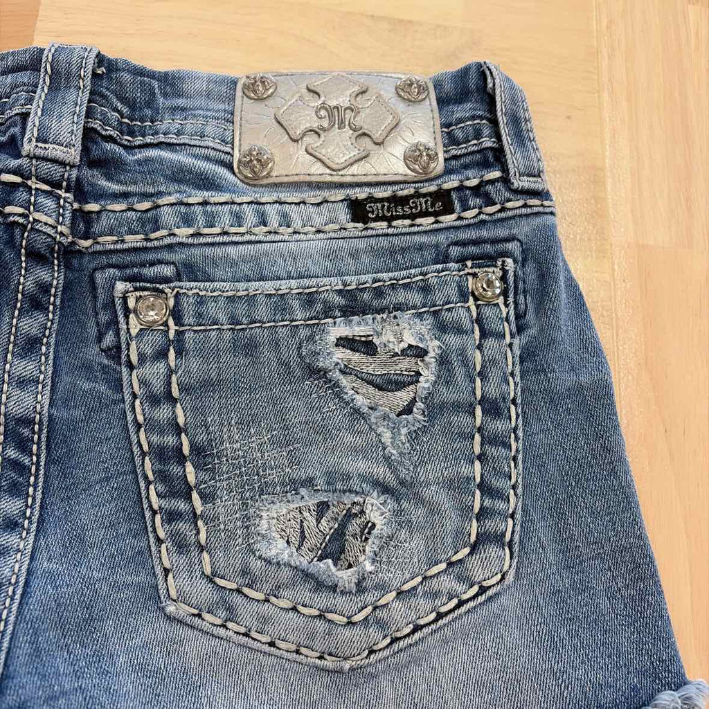 Miss Me Women Size 27 Blue Preloved Shorts