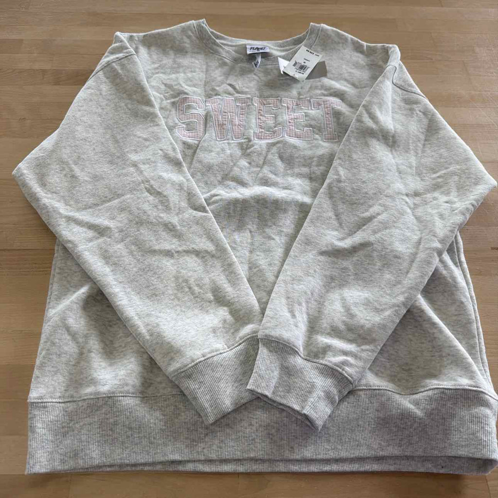 Planet Heart Juniors' Embroidered Fleece Crewneck Sweatshirt