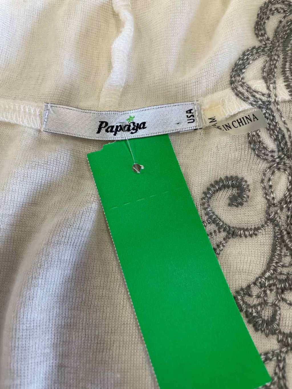 Papaya Size M White Cardigan