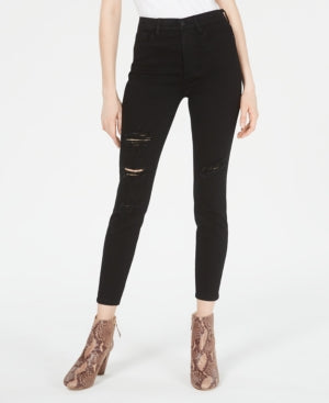 Juniors Celebrity Pink Curvy  Hi Rise Denim Jeans - Size 0 - black