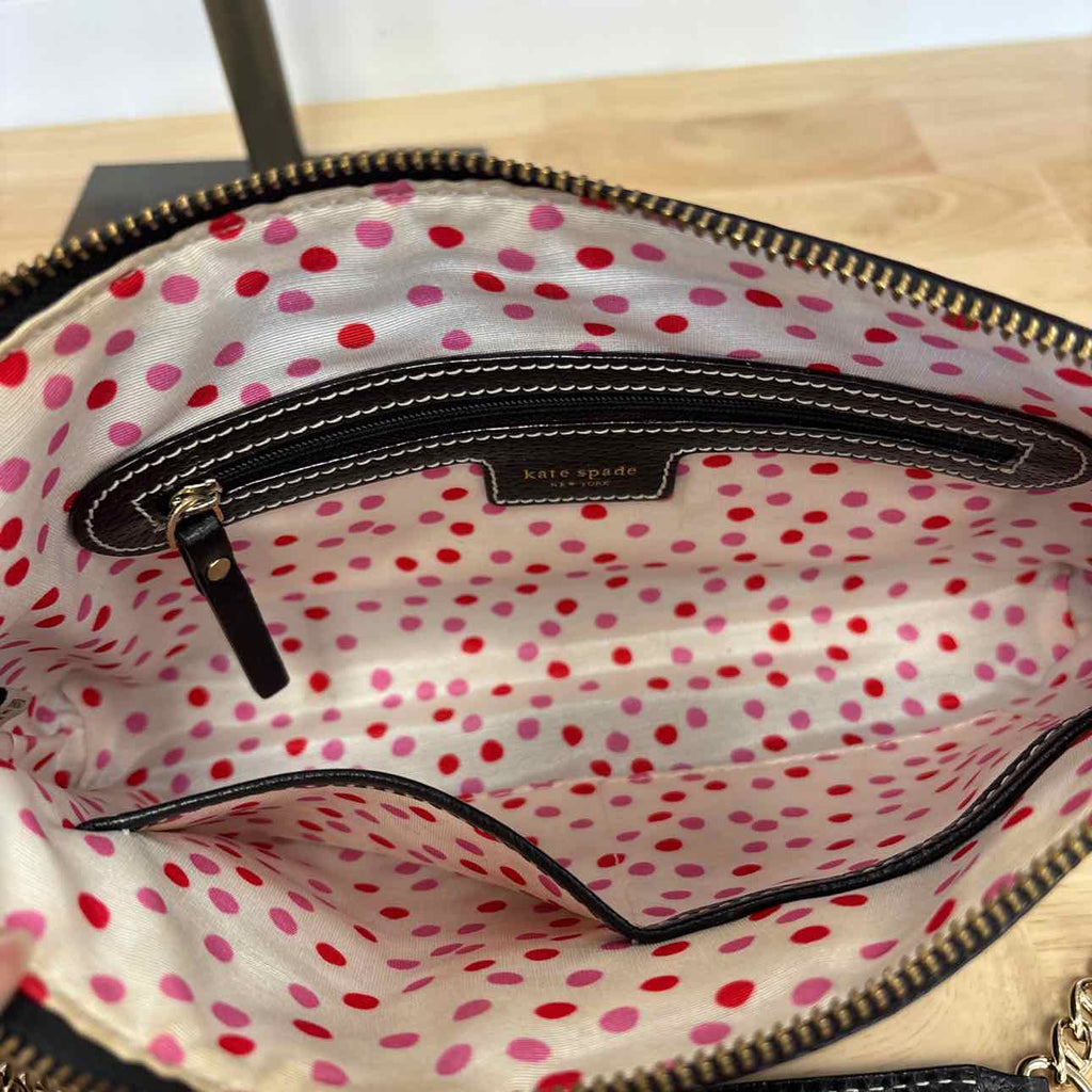 Kate Spade Black Leather Preloved Handbag