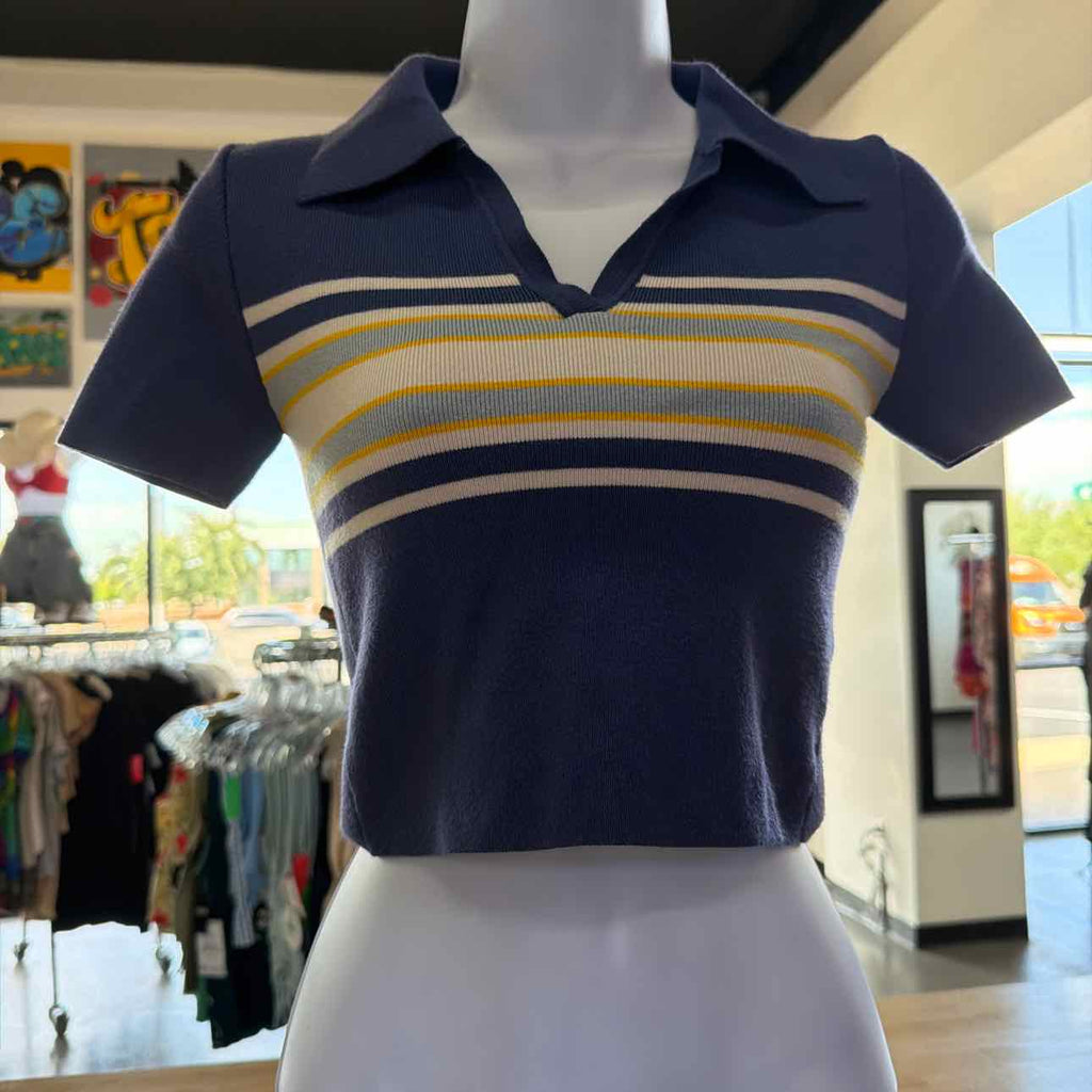 Forever 21 Size S Blue Preloved Polo