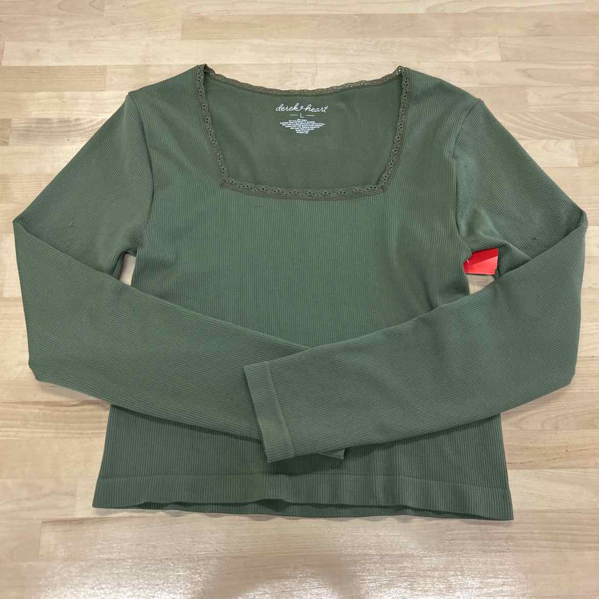 Derek Heart Size L Green Longsleeve