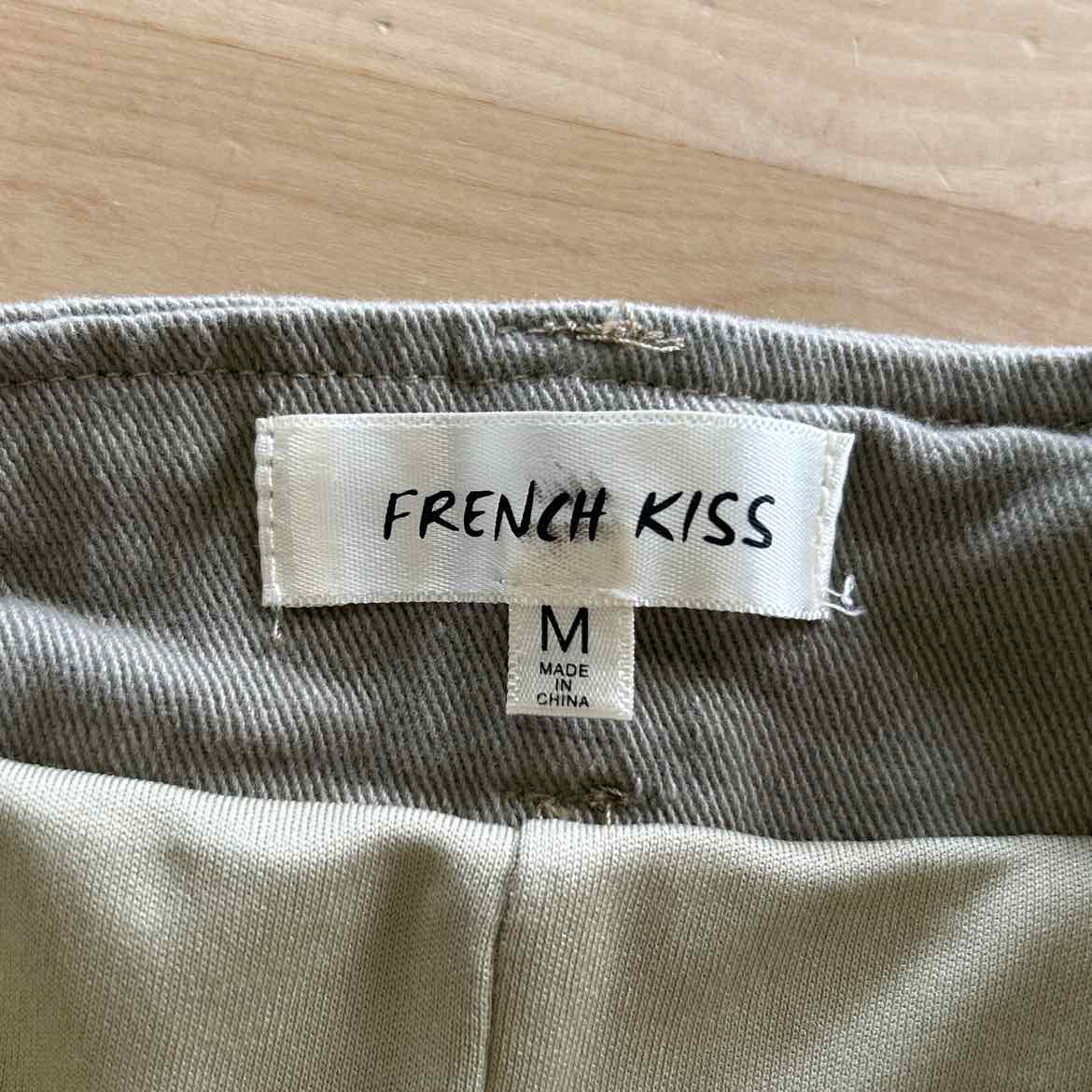 French Kiss Size M Green Denim Preloved Skirt