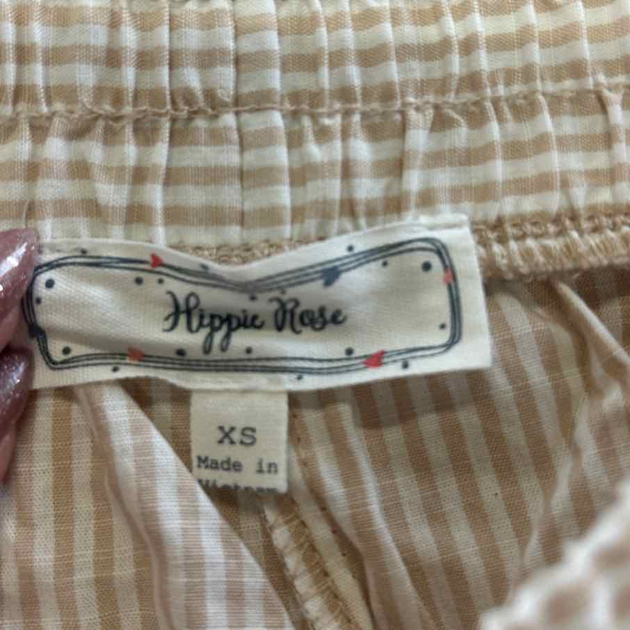 Hippie Rose Juniors' Stripe Boxer Shorts - Sand Stripe - XS