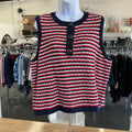 Express Size L Navy/Red Knit New Vest