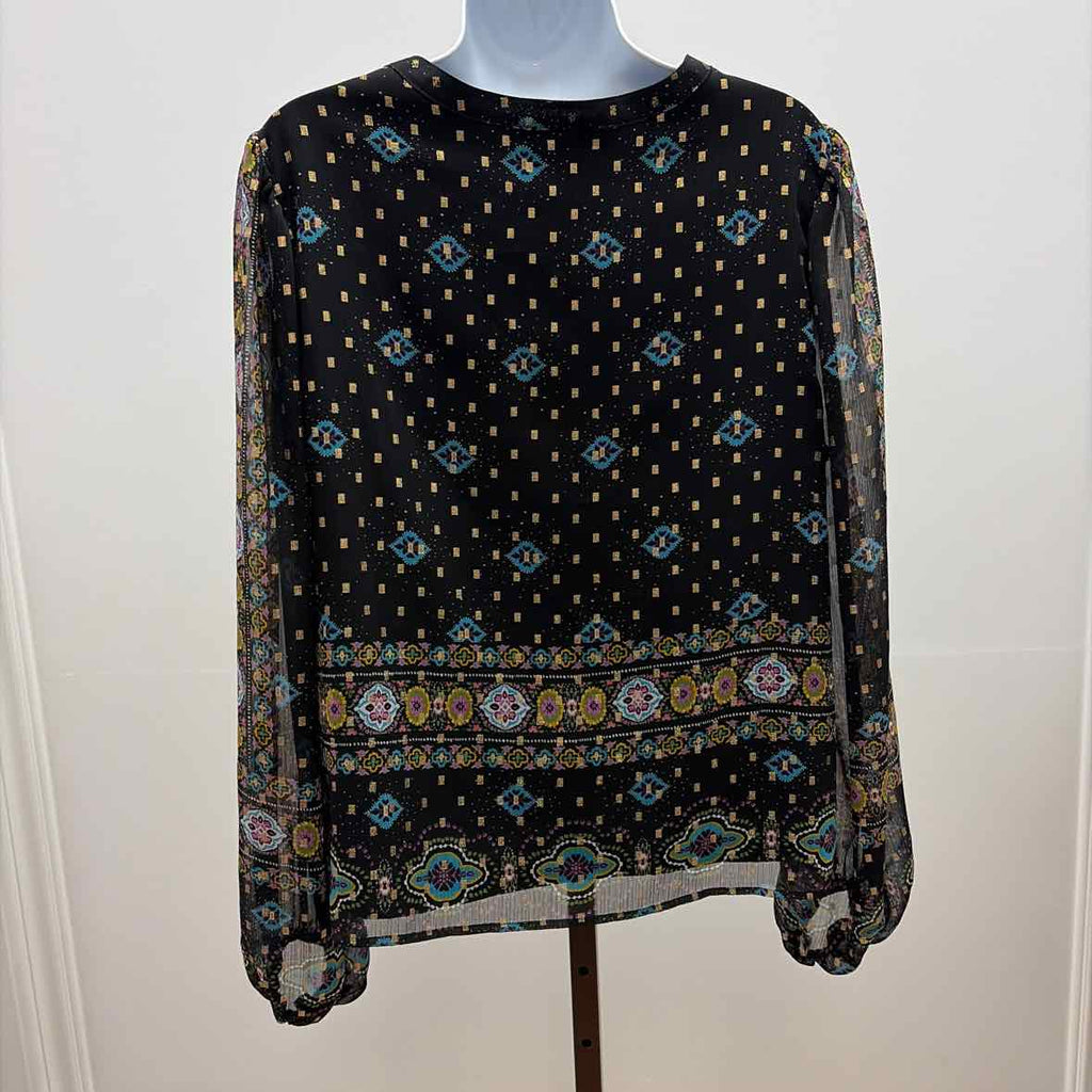 Loft Size L Black Preloved Blouse LS