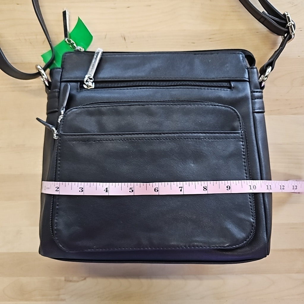 Giani Bernini Nappa Leather Front Zip Crossbody