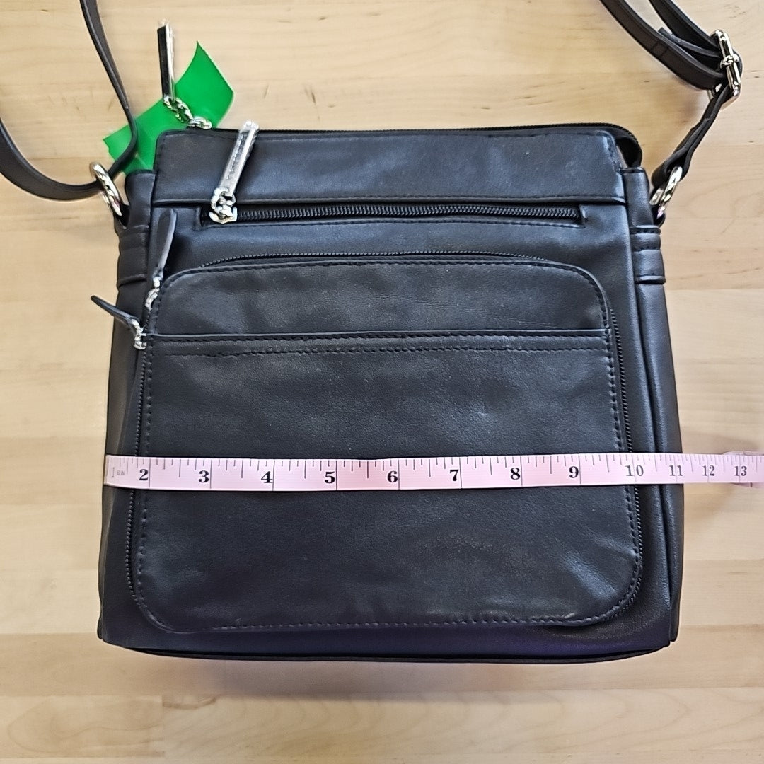 Giani Bernini Nappa Leather Front Zip Crossbody