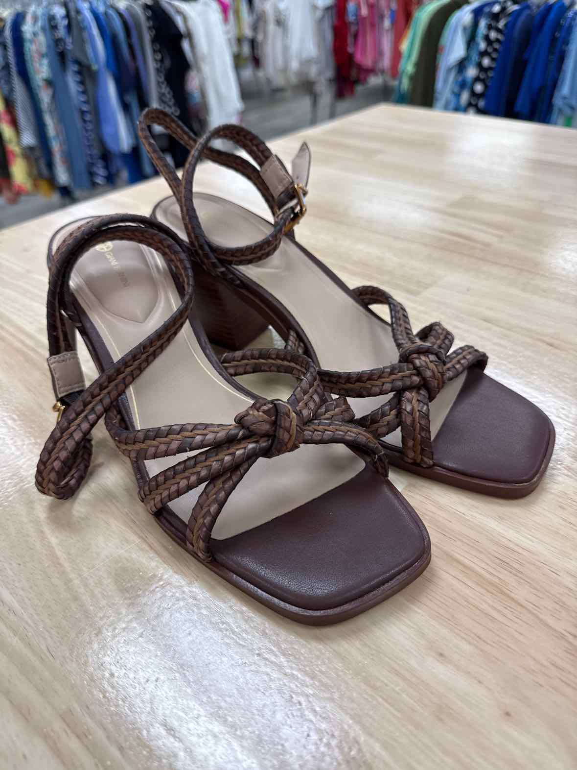 Giani Bernini Size 9 Renaee Block Heel Woven Strappy Dress Sandals