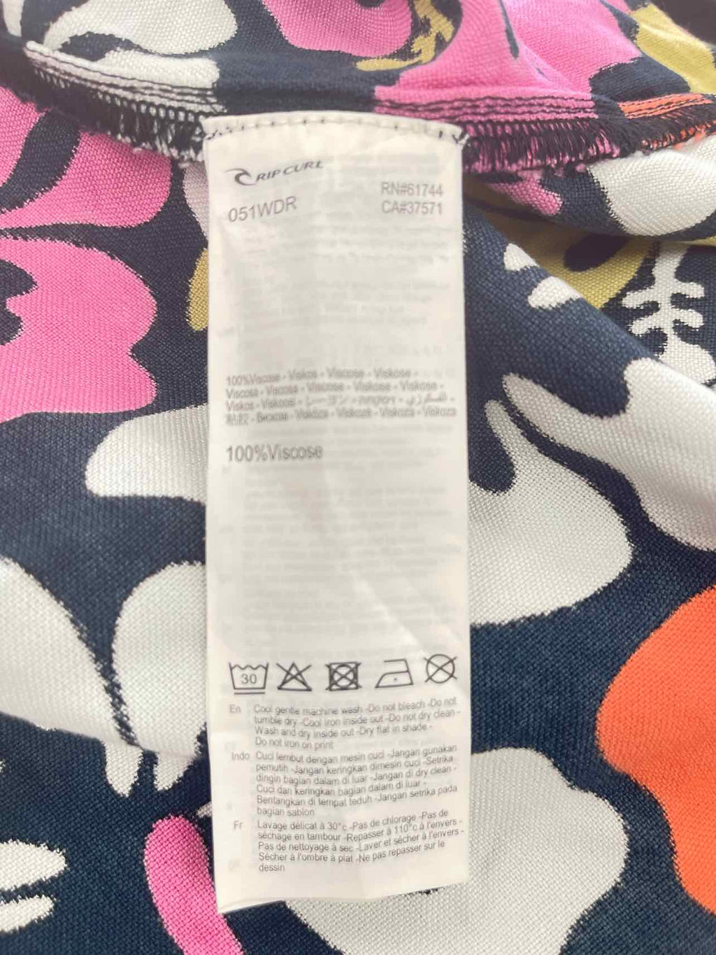 Rip Curl Size L Hibiscus Heat Halter Sleeveless Dress